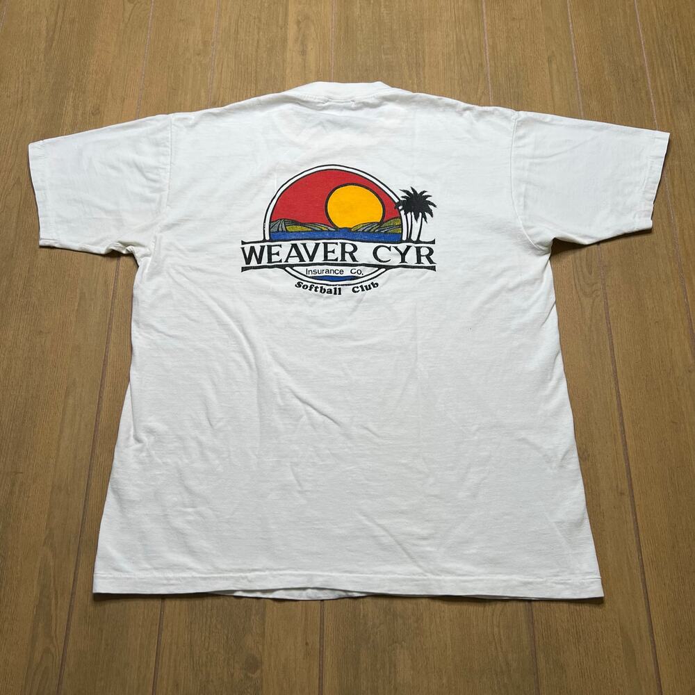 Vintage Weaver Cyr Insurance Softball Club T Shirt XL Oneita USA 90s